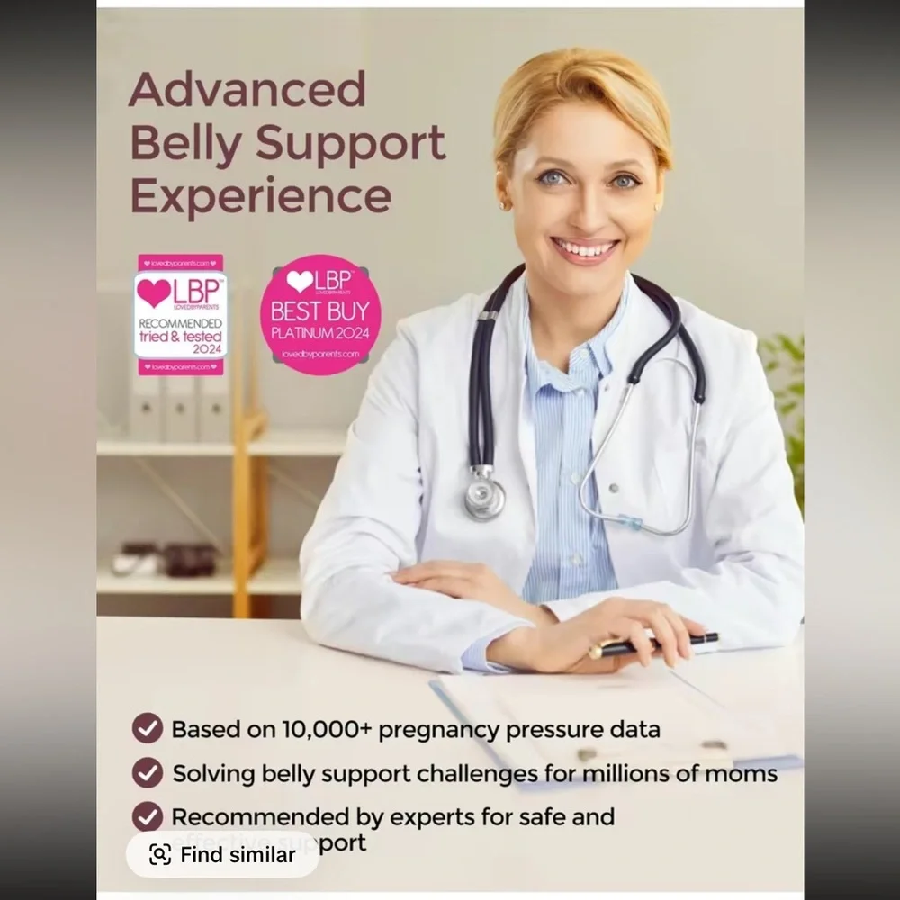 MomCozy Pregnancy Belly Band Pink L - Picture 3 of 12